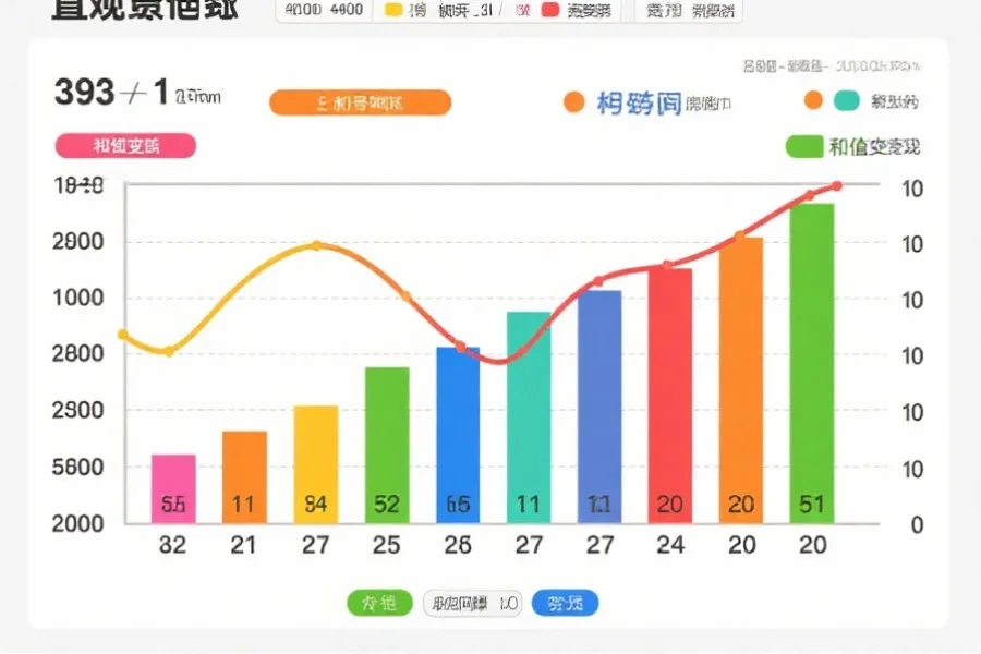一张直观的走势图，清晰显示号码跨度和和值的变化趋势，用色彩区分不同区间
